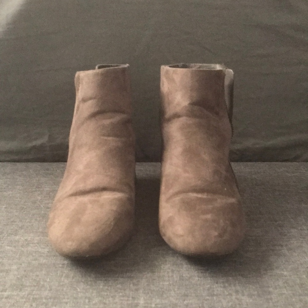 Zara Grey Suede Booties